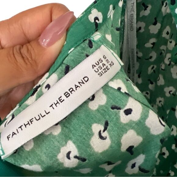 Faithful The Brand Playa Jumpsuit in Vintage Bloom Green - Picture 4 of 11